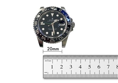 rolex gmt master 2 lug width|rolex case size chart.